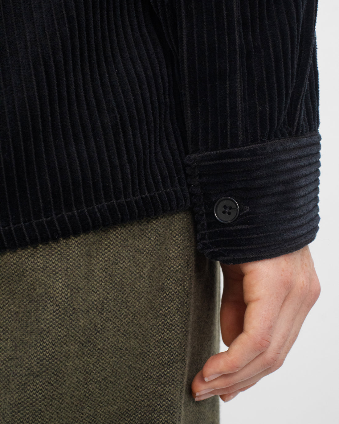 Cord Hemd Bio Baumwolle - Schwarz