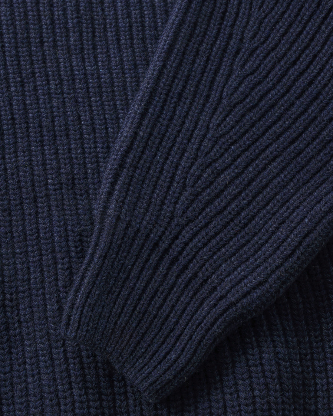 Kurzer Strickpullover Recycelte Wolle - Dunkelblau