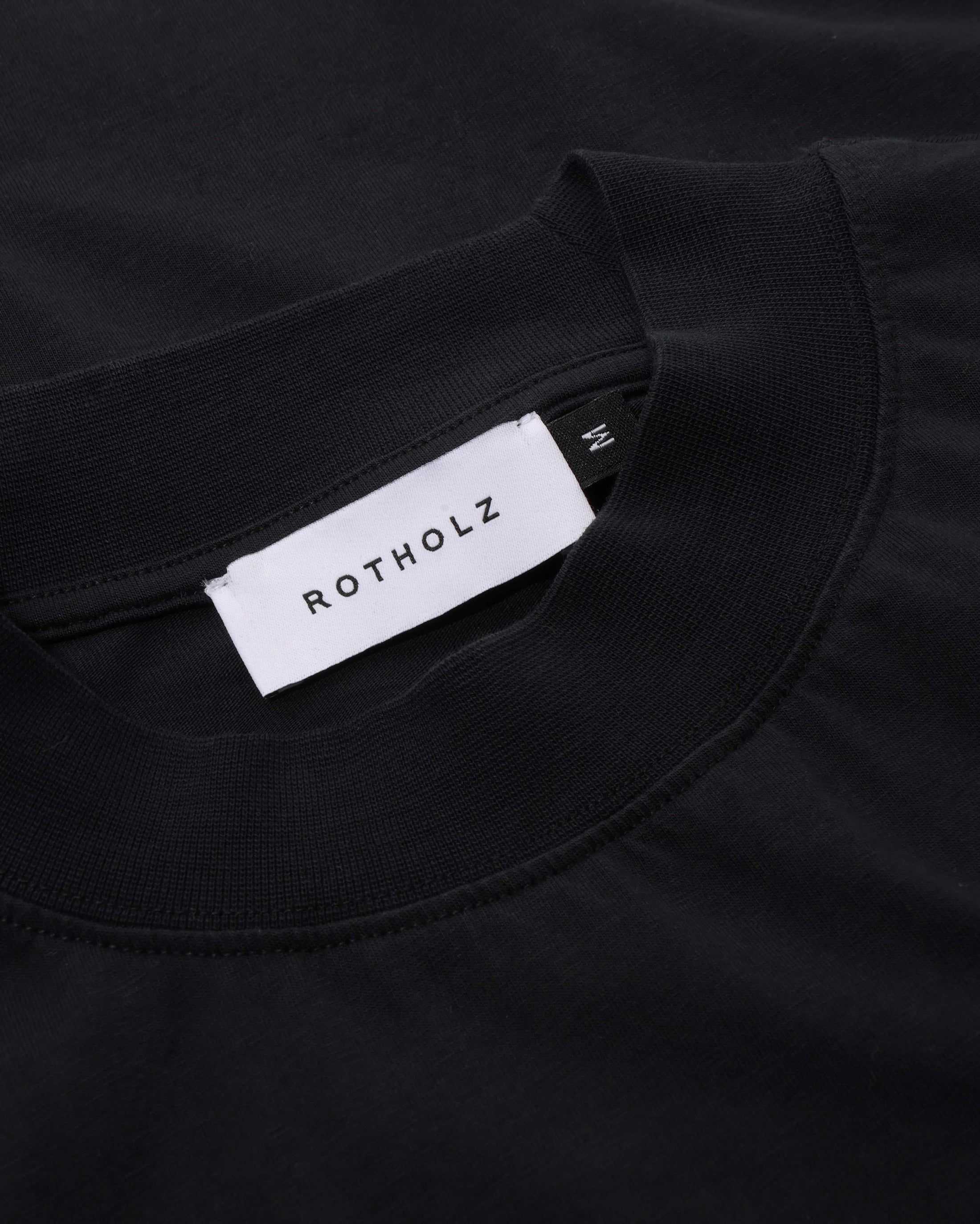 Kurzes T-Shirt Bio Baumwolle - Schwarz
