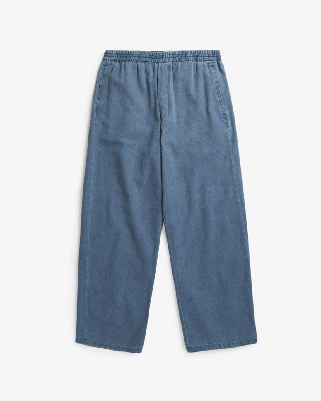Weite Denim Hose Recycelte Baumwolle - Blau