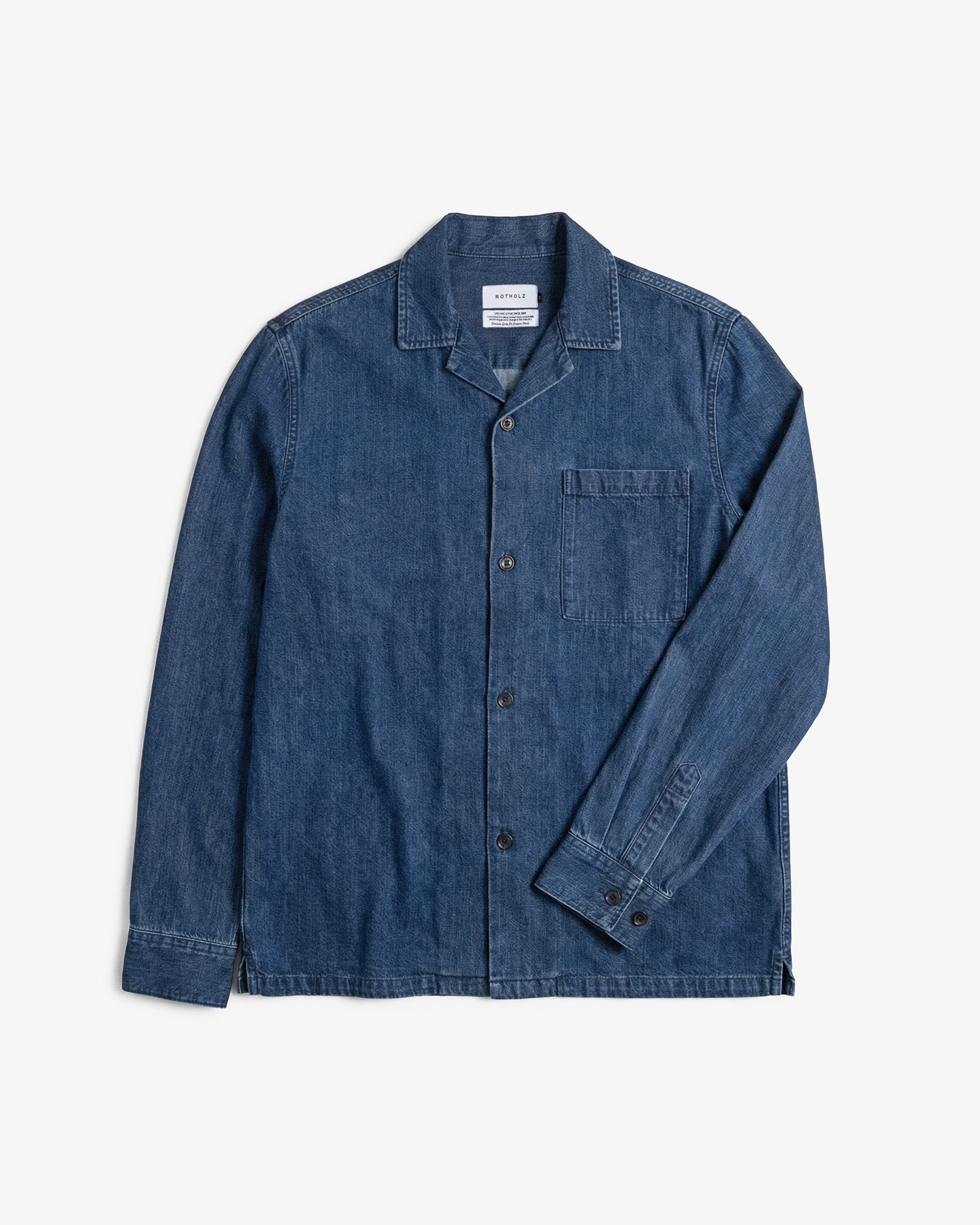 Oversized Leisure Hemd Biobaumwolle - Blau
