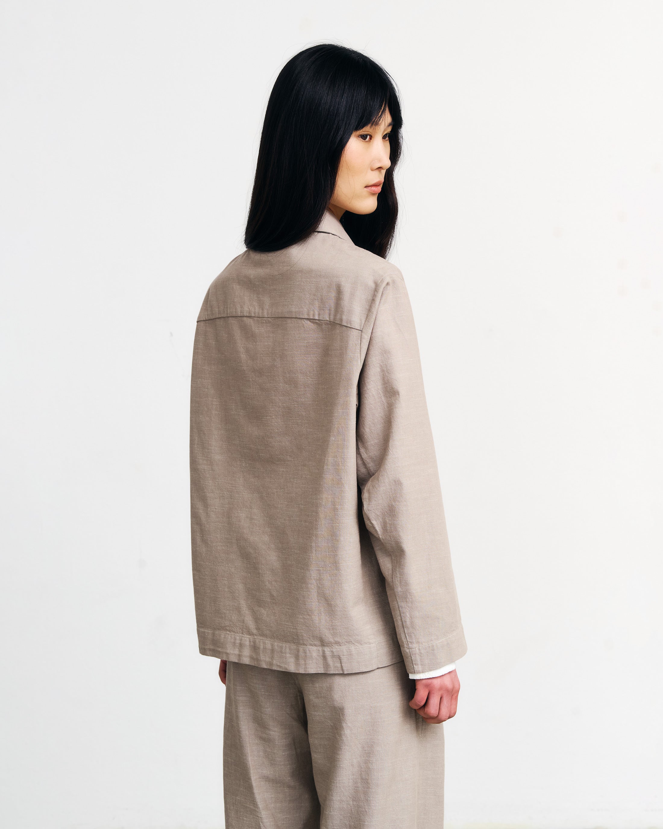 Leichte Workwear Jacke Bio Baumwolle - Sand