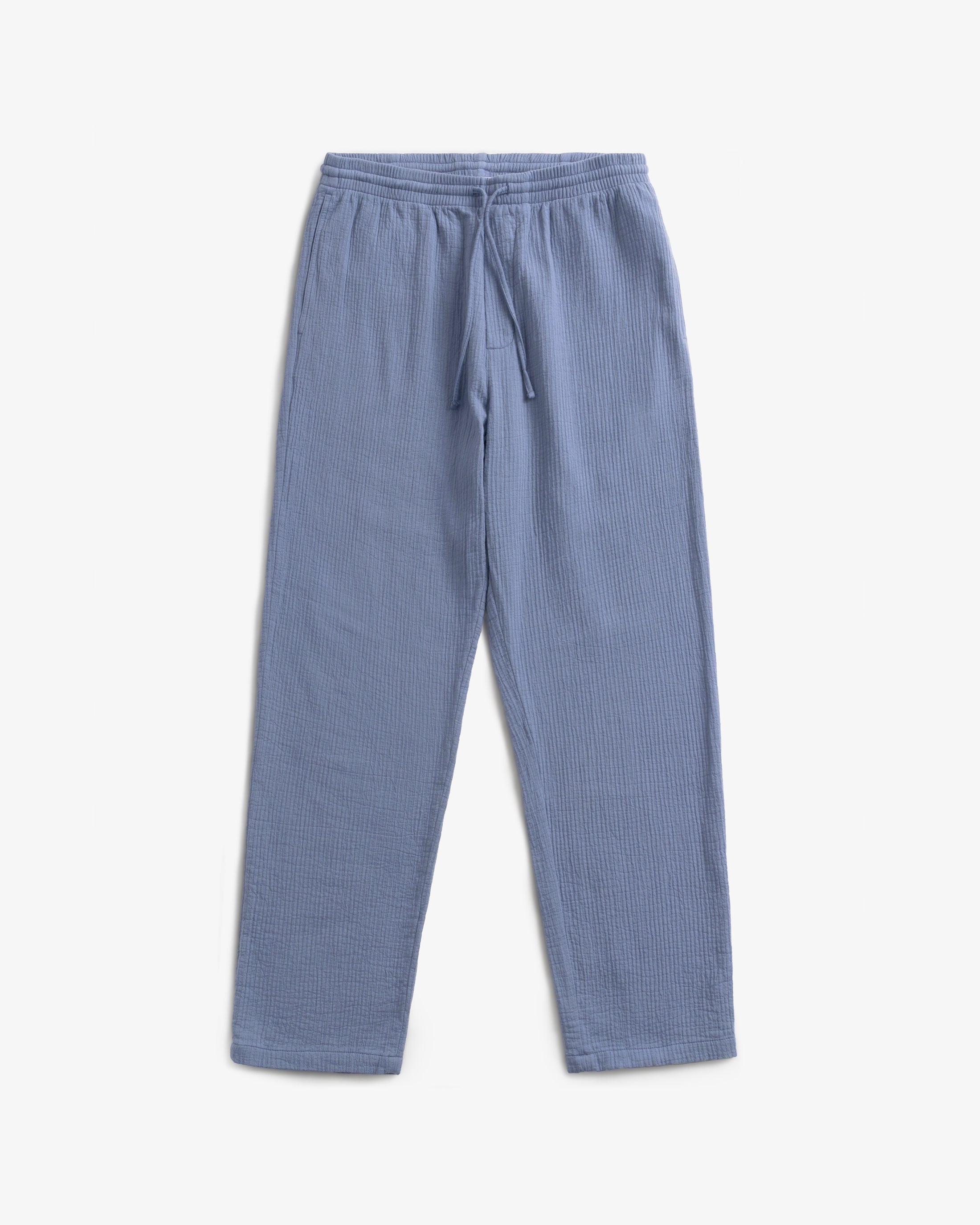 Nadelstreifen Hose Bio Baumwolle - Hellblau