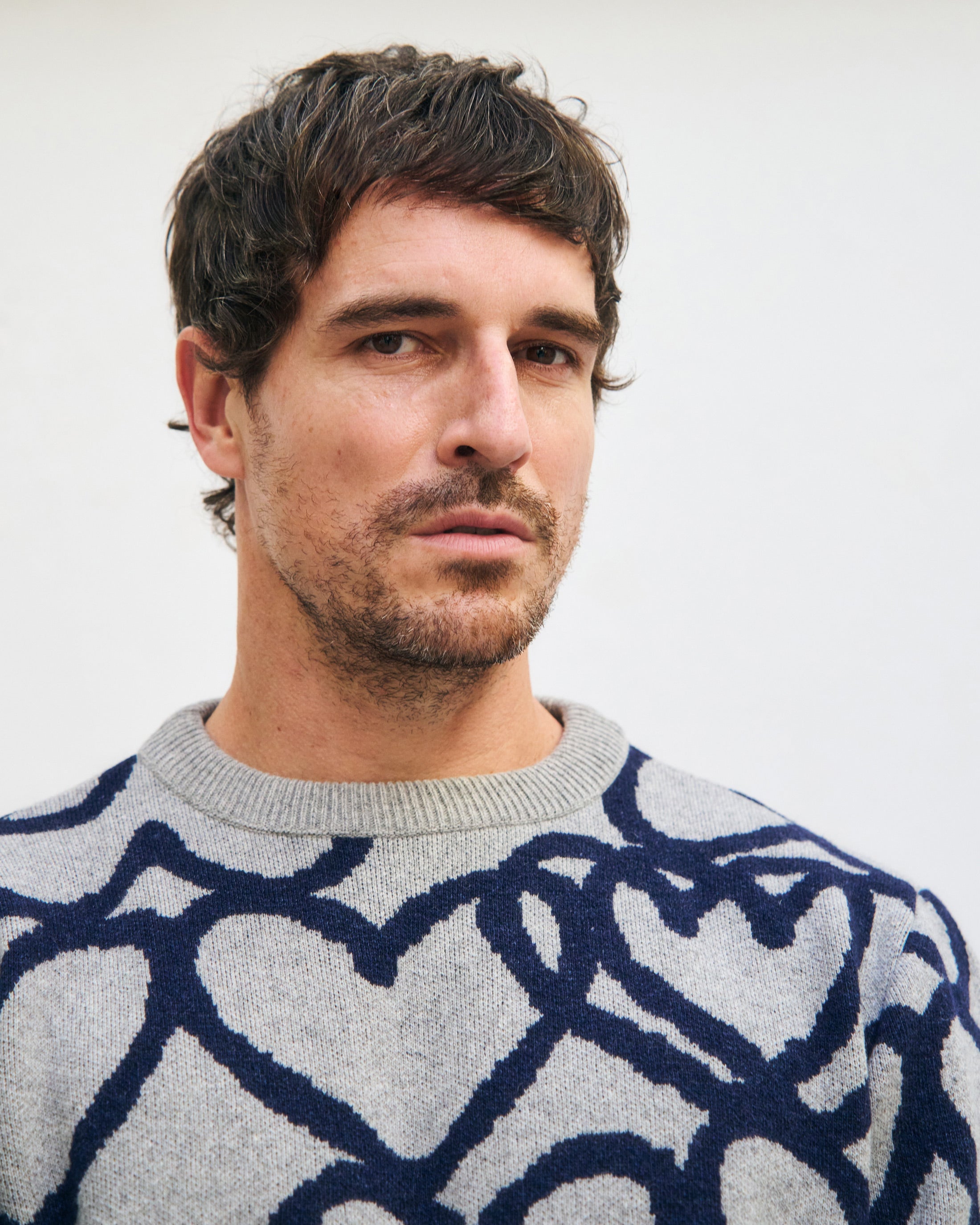 Affection Strick Sweatshirt Recycelte Wolle - Hellgrau