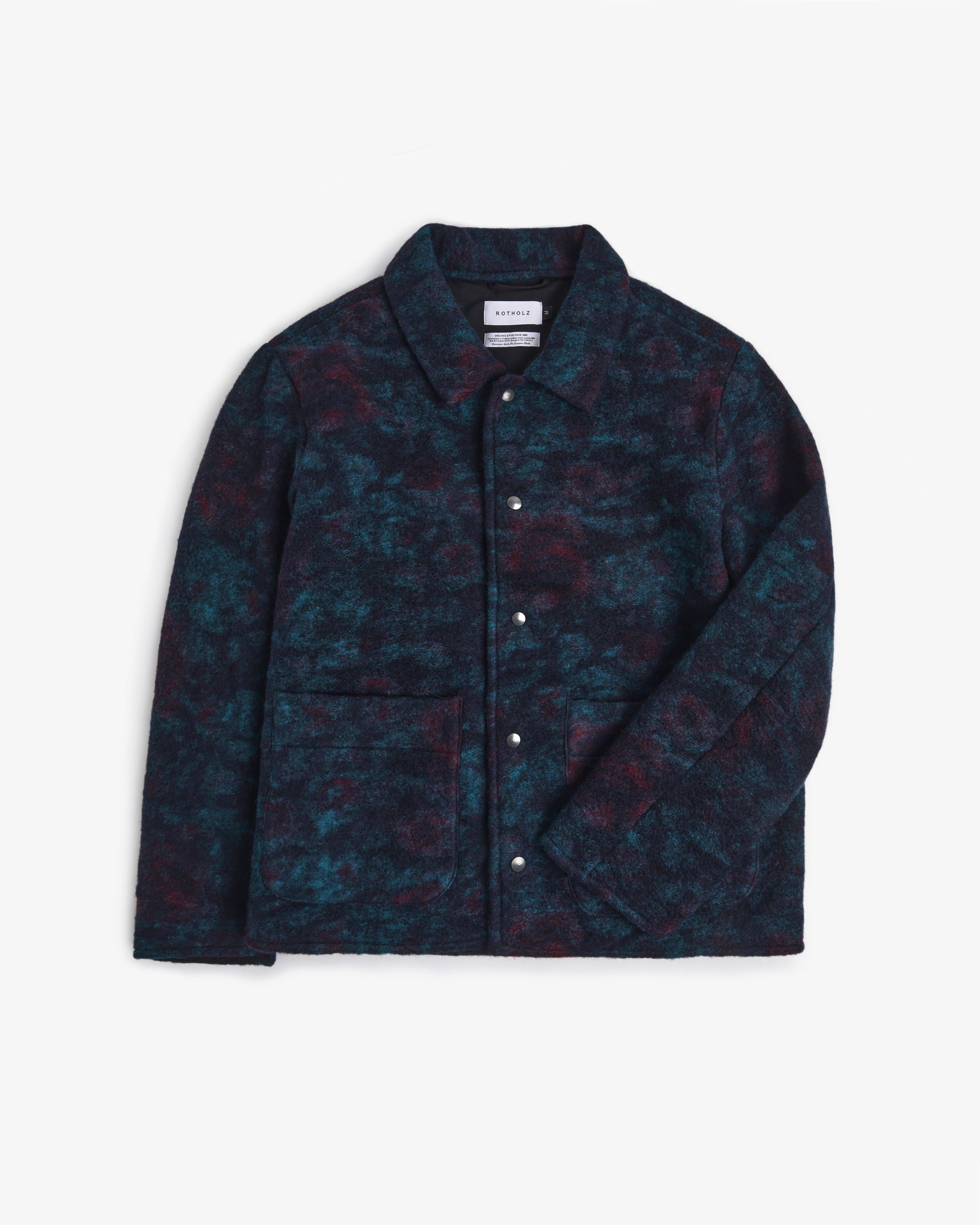 Workwear Jacke Bio Wollmischung - Blau Melange