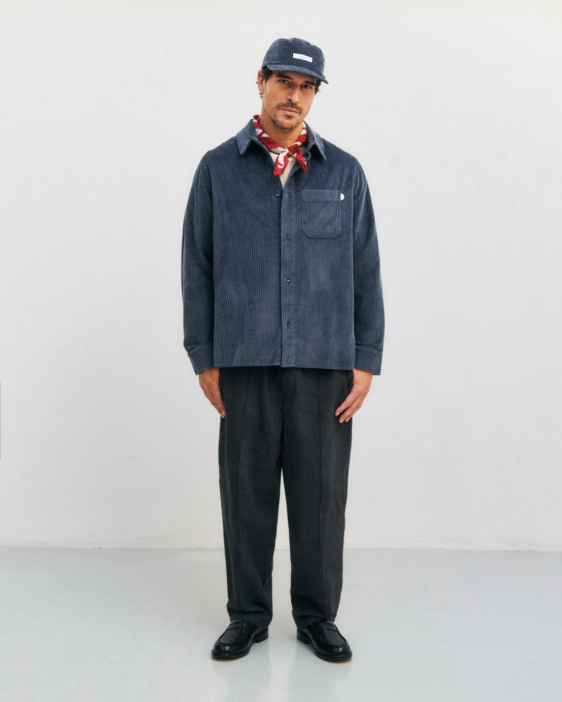 Cord Hemd Bio Baumwolle - Blau