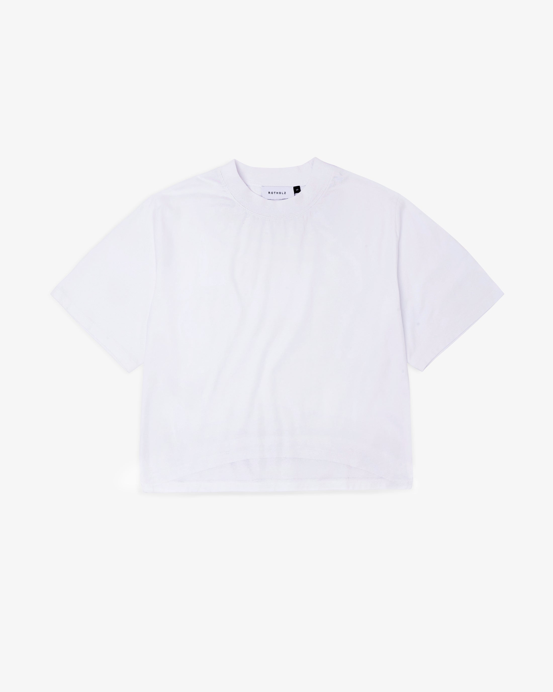 Kurzes T-Shirt Bio Baumwolle - Weiß