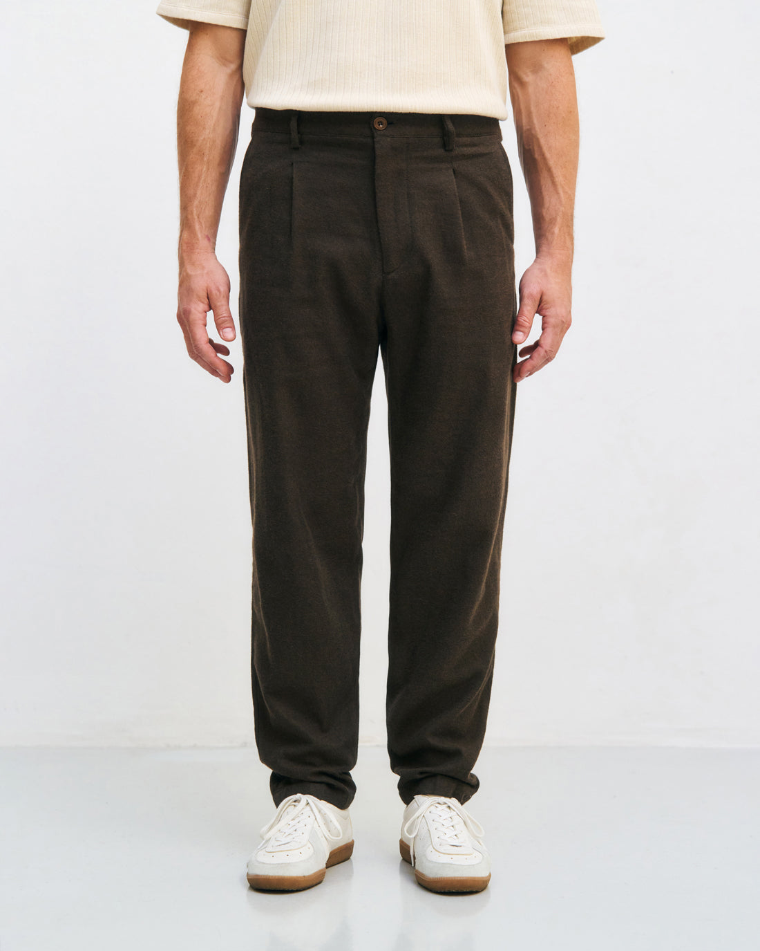 Flanell Hose Bio Baumwolle - Braun