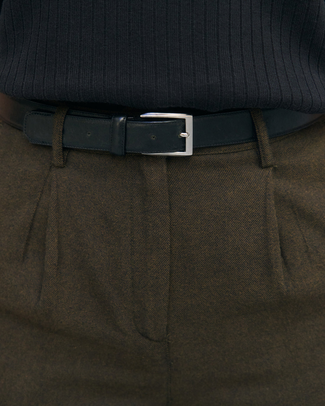 High Waist Flanell Hose Bio Baumwolle - Braun