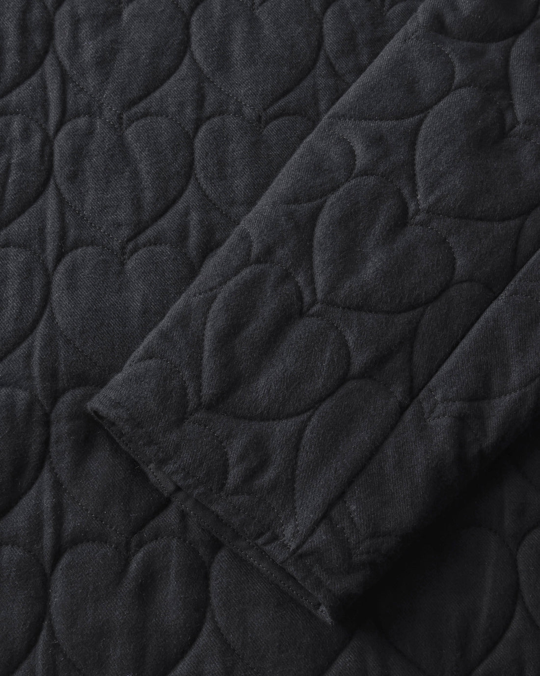 Flanell Steppjacke Bio Baumwolle - Schwarz