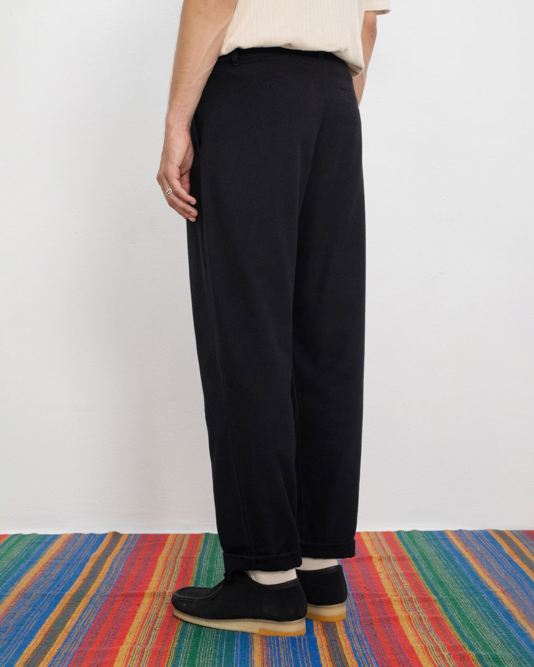 Flanell Hose Bio Baumwolle - Schwarz