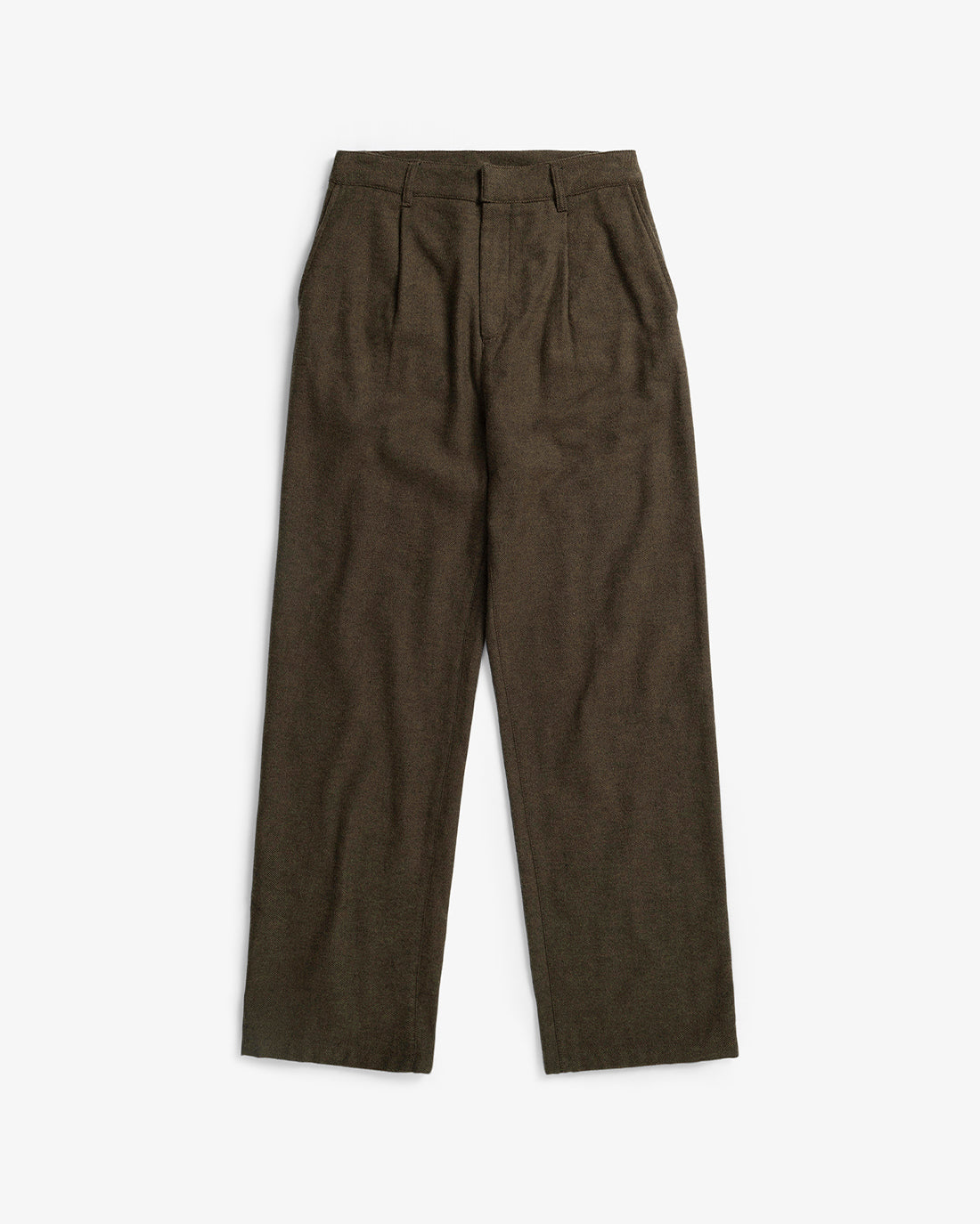 High Waist Flanell Hose Bio Baumwolle - Braun