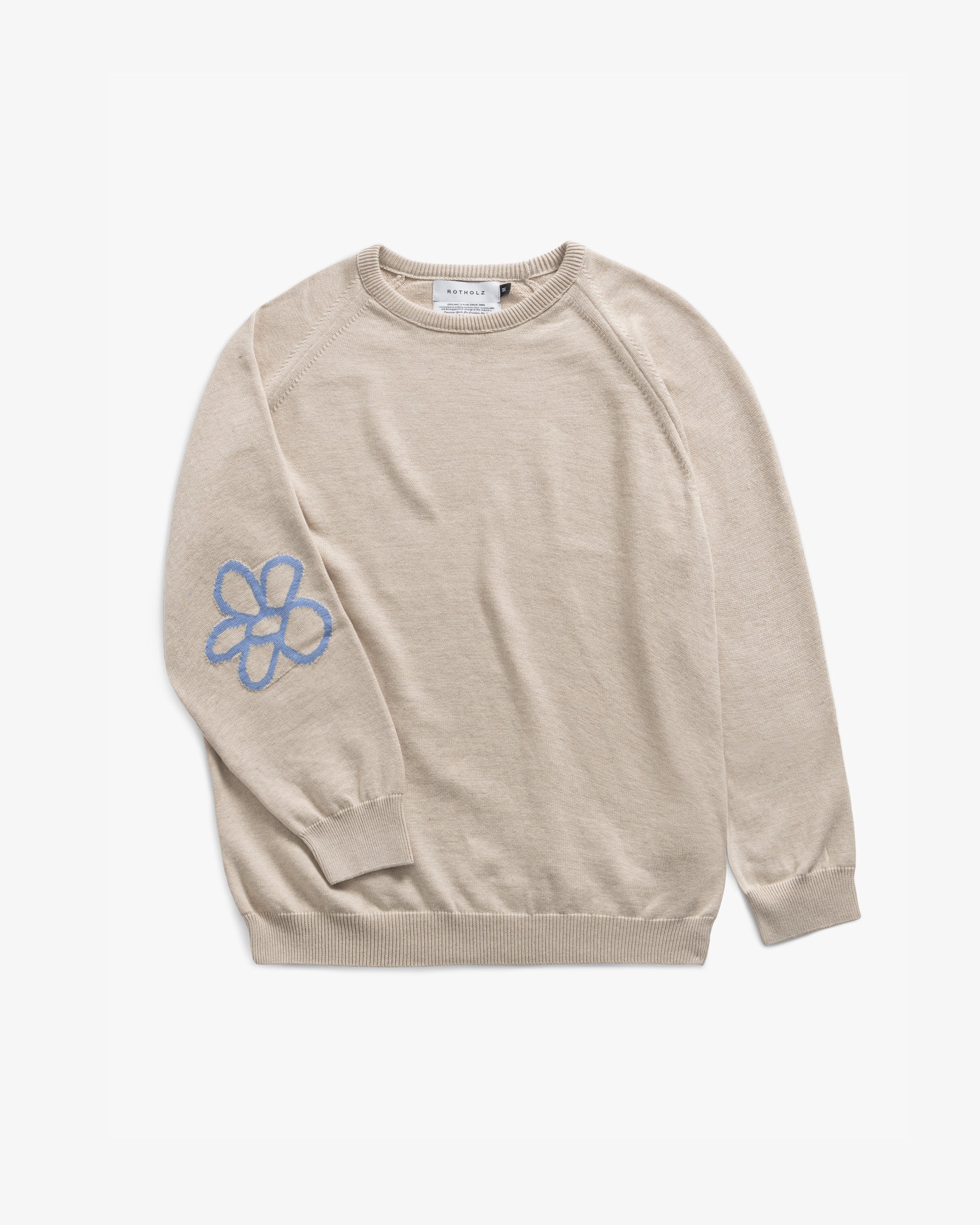 Leichter Strickpullover Bio Baumwolle - Beige