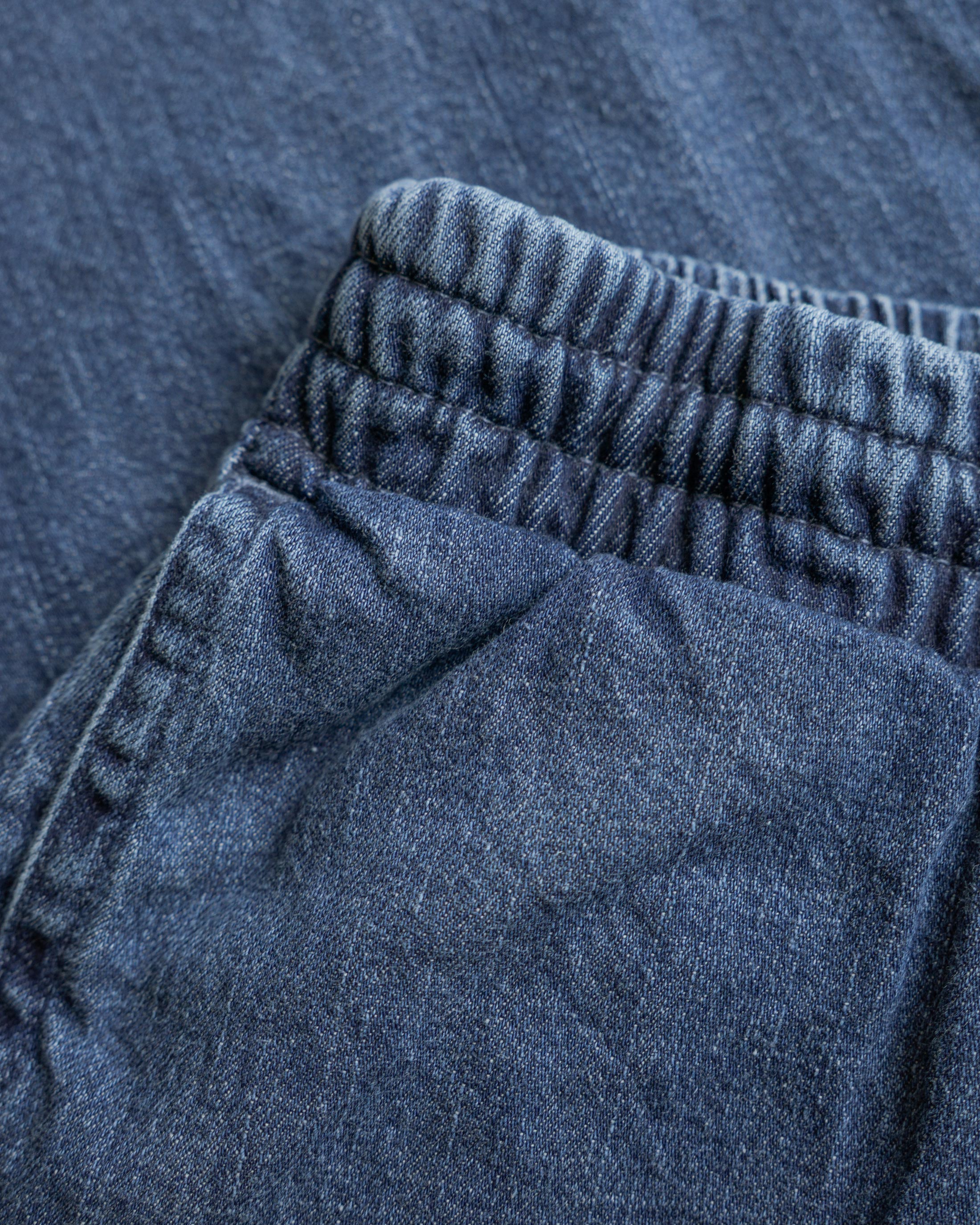 Weite Denim Hose recycelte Baumwolle – Blau