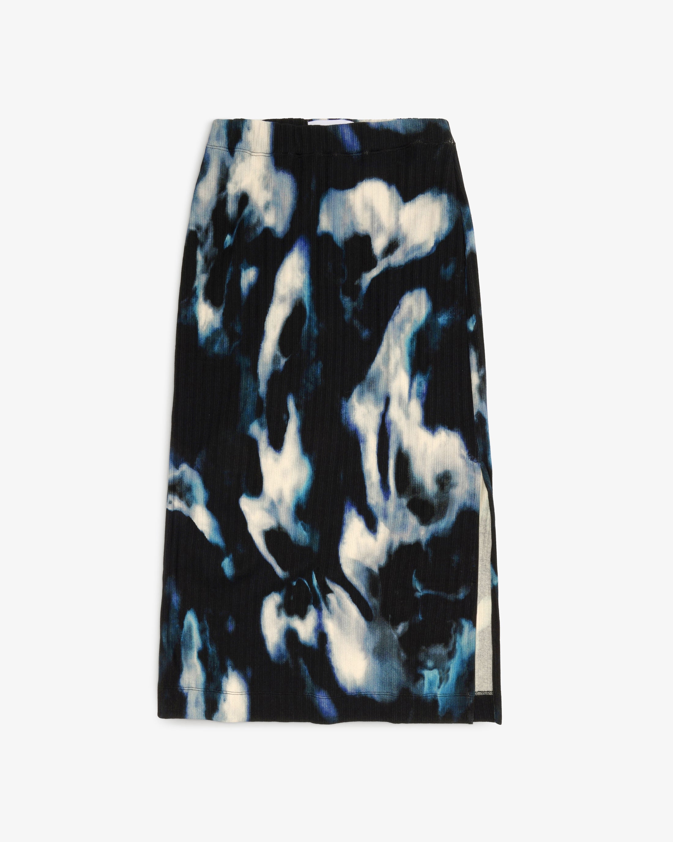 Gerippter Midi Rock Bio Baumwolle - Tie Dye